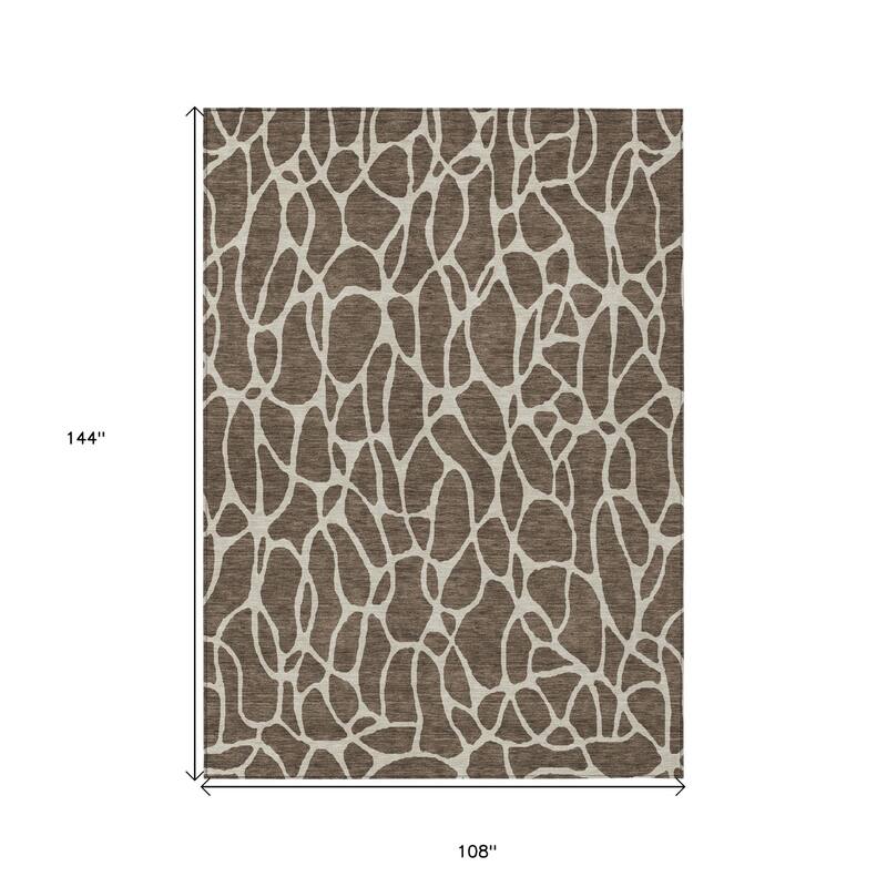 HomeRoots Geometric Transitional Rectangle Outdoor Rug
