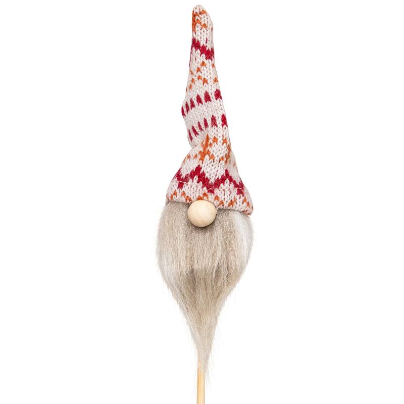 Gnome with Nordic Hat Christmas Picks - 11.25" - Set of 3