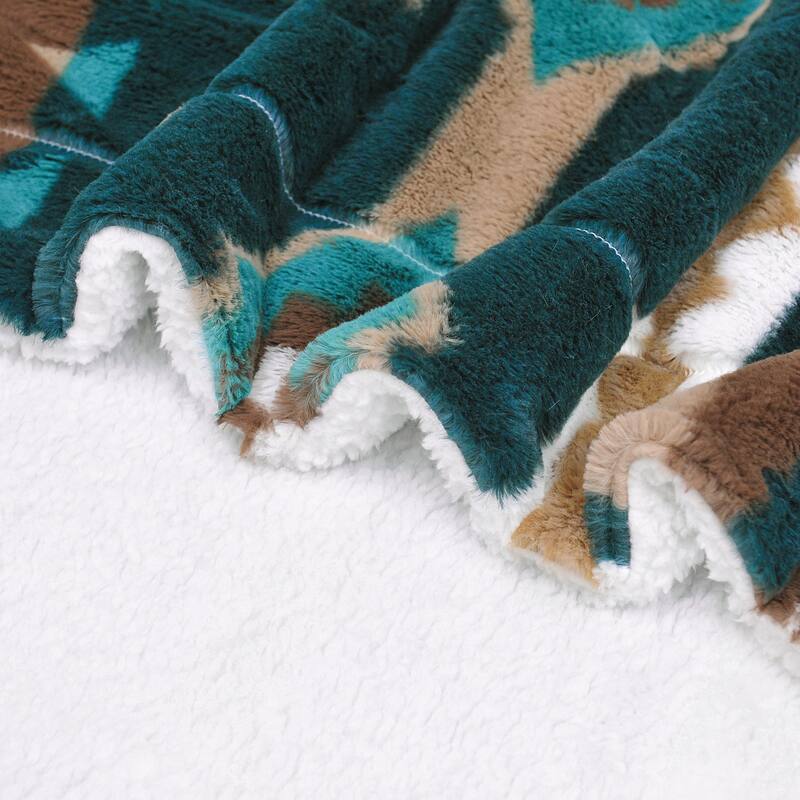 Fauxfur Southwest Throw with Sherpa Backing