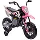 preview thumbnail 10 of 24, Kids 12V Electric Motorcycle with Smooth Speed Control, Training Wheels Pink