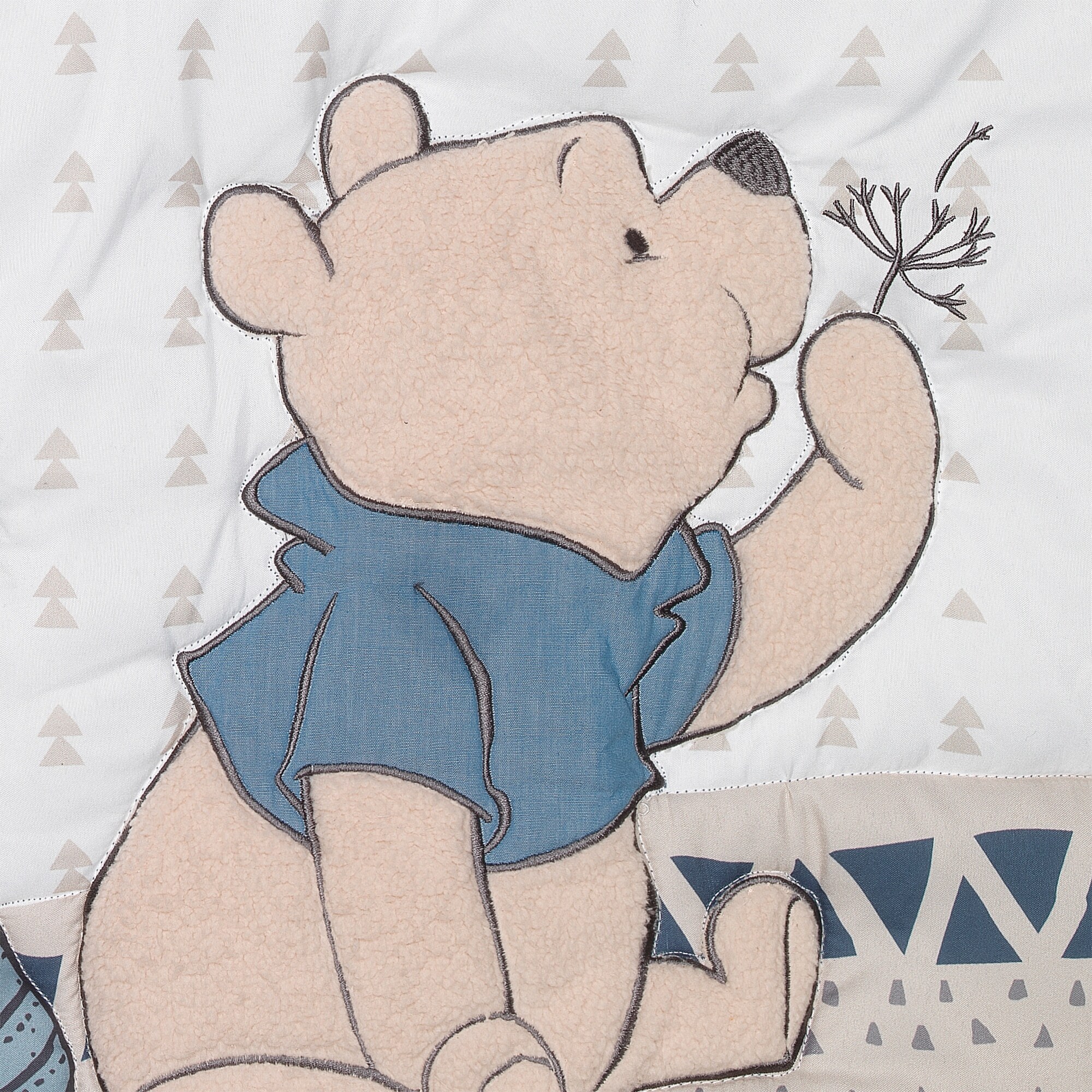 Shop Disney Baby Forever Pooh Blue Gray Bear 3 Piece Baby Crib