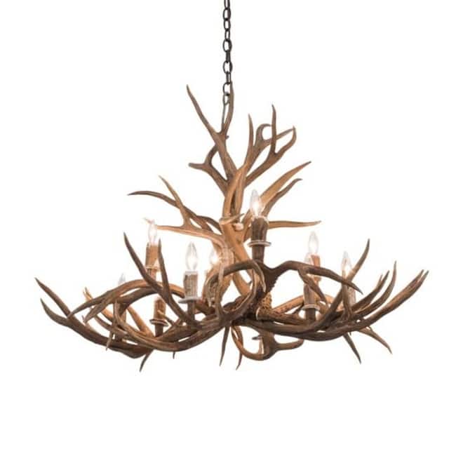 Meyda Tiffany 200458 Antlers 10 Light 42" Wide Antler Candle Style - Antique Copper