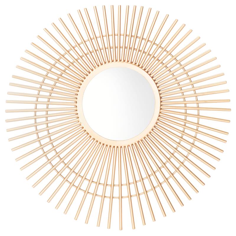 SAFAVIEH Ieshia 24-inch Gold Sunburst Round Mirror - 24" W x 1.5" L x 24" H - 24Wx2Dx24H