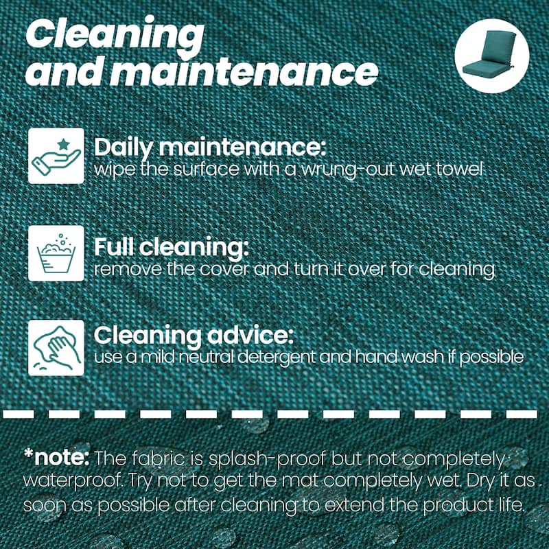 21 W in x 22 D in. Outdoor Deep Seat Chair Cushion Set Dining Patio Chair Pad Set