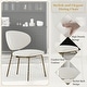 preview thumbnail 20 of 48, White Velvet Dining Chairs with Hammered Finish Metal Legs