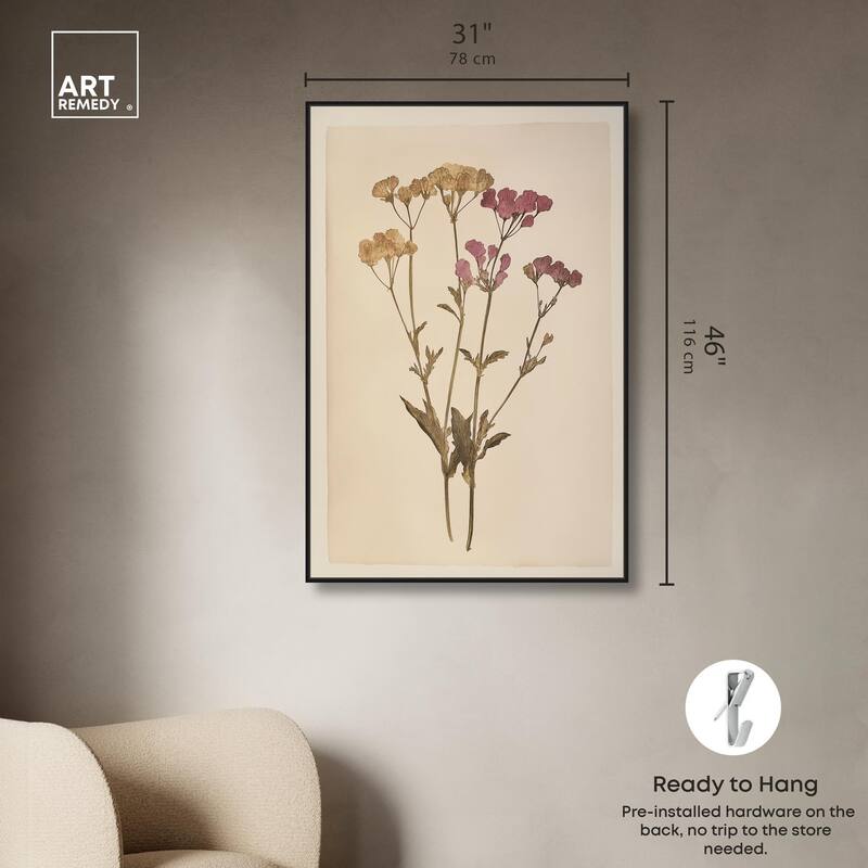 Dried Flower Canvas by Art Remedy