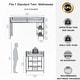 preview thumbnail 6 of 16, twin loft bunk black with Cinnamon wood shelf