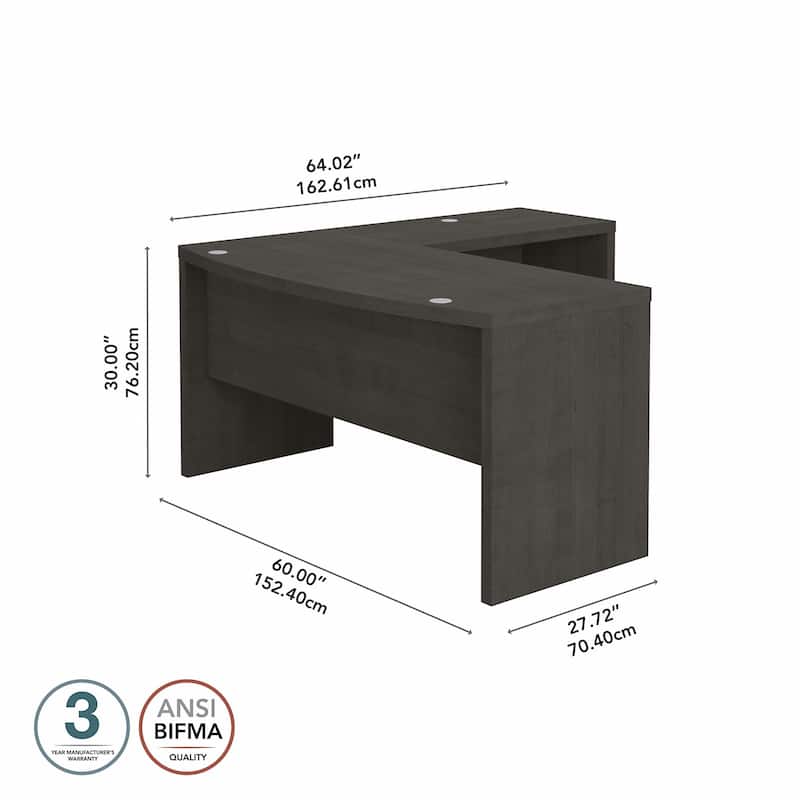 Echo L Shaped Bow Front Desk by Bush Business Furniture