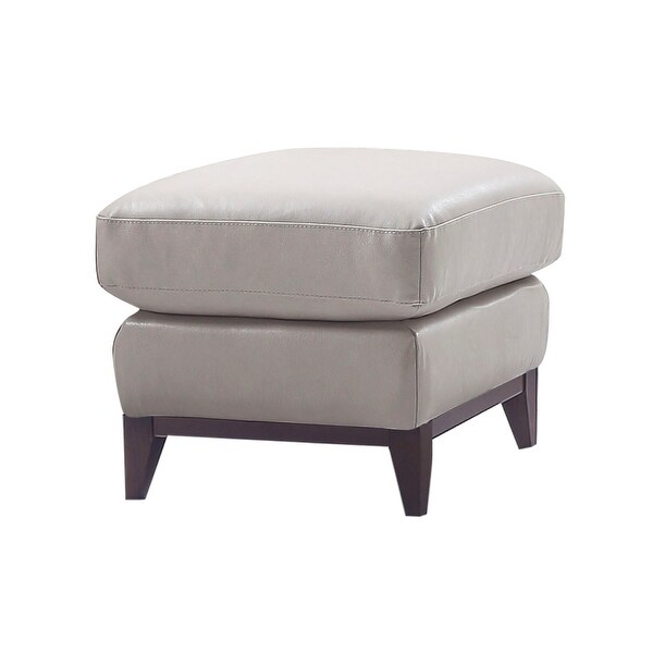Lydia Top Grain Leather Ottoman. Opens flyout.