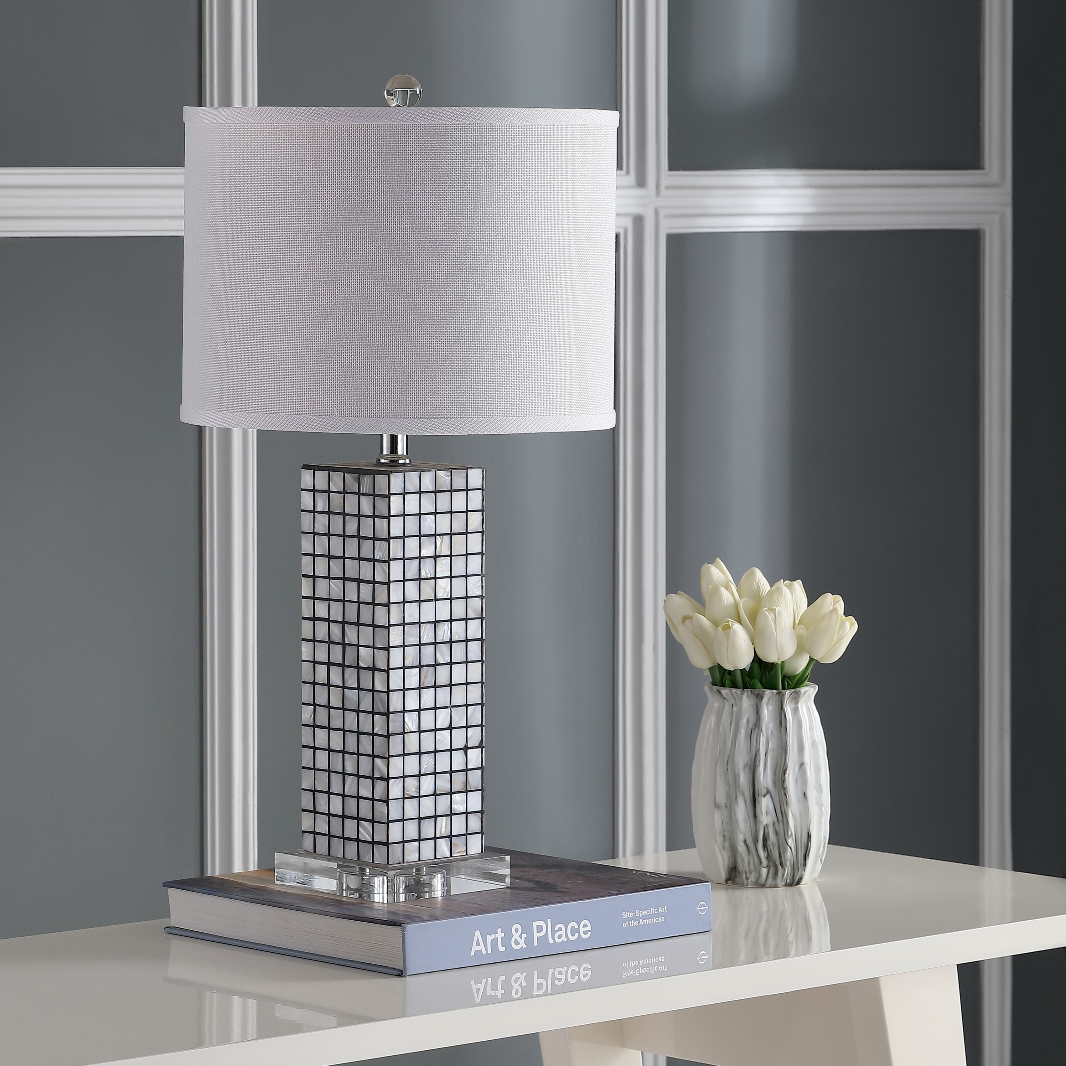 SAFAVIEH Lighting Raina 26-inch Table Lamp (Set of 2) - 13"x13"x25.5" - 13Wx13Dx26H
