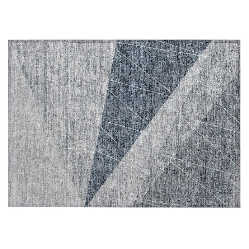Machine Washable Indoor/ Outdoor Chantille Modern Prism Rug