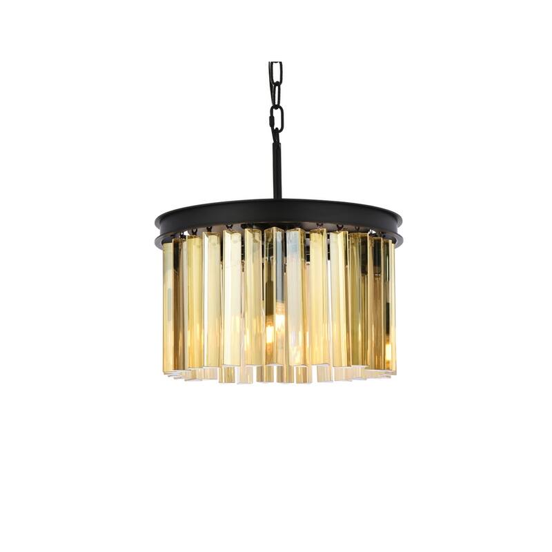 Royce Edge 3-Light Matte Black Pendant