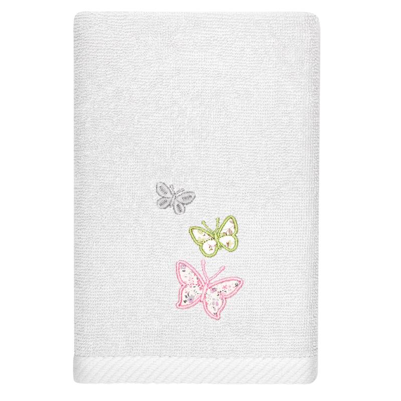 Authentic Hotel and Spa 100% Turkish Cotton Mariposa 3PC Embellished Towel Set