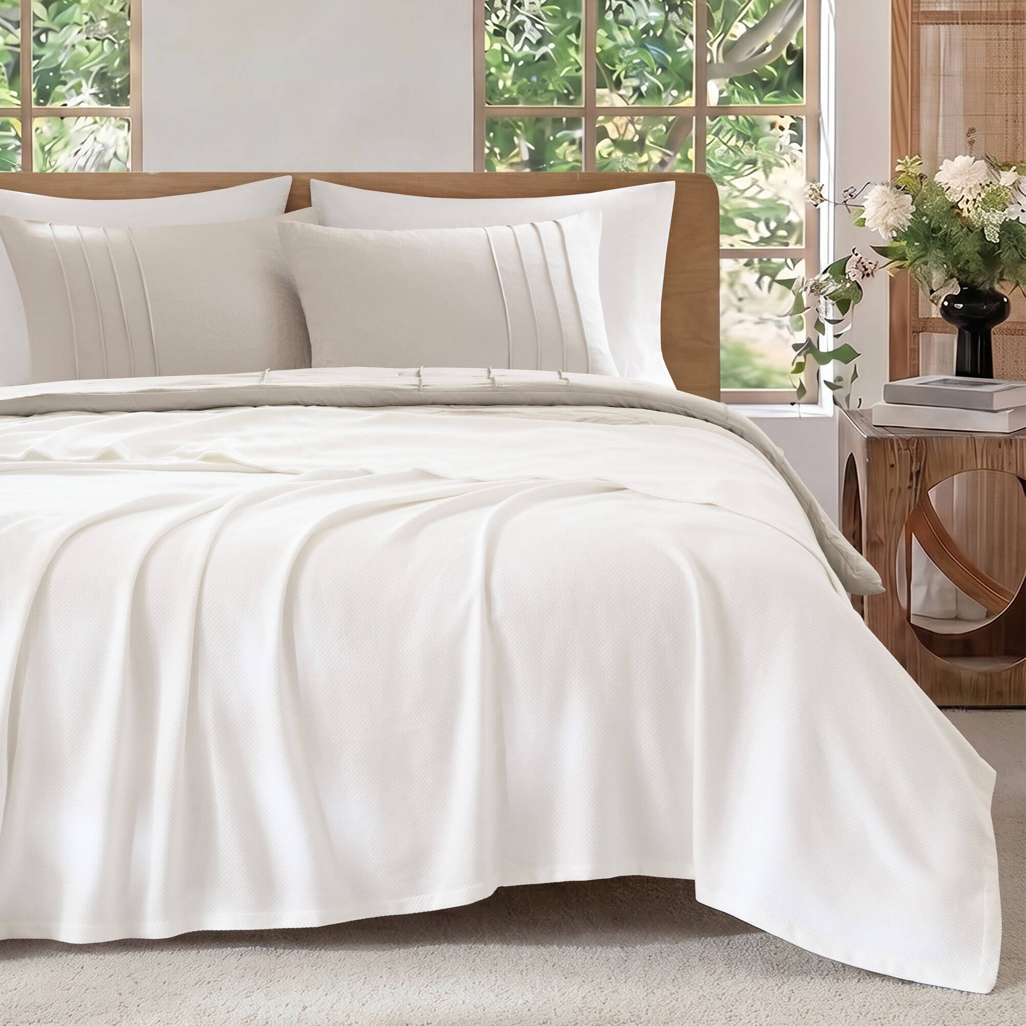 Madison Park Egyptian 100% Cotton Solid Blanket