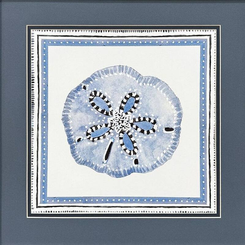 HomeRoots Set Of Two Seaside Blues I White Framed Wall Art