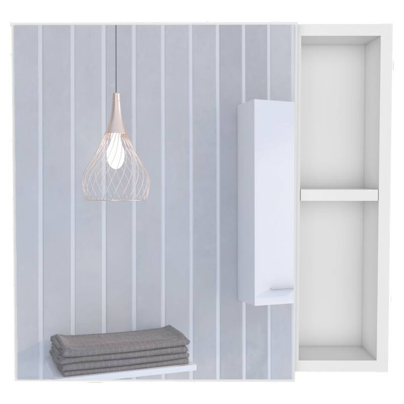 2-Shelf Medicine Cabinet with Mirror