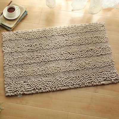 Totti Havana Beige Microfiber Chenille 19.6" x 31.5" Bathroom Mat