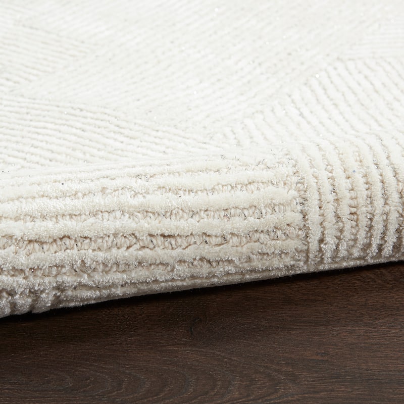Michael Amini Abstract Linear Shimmer Area Rug
