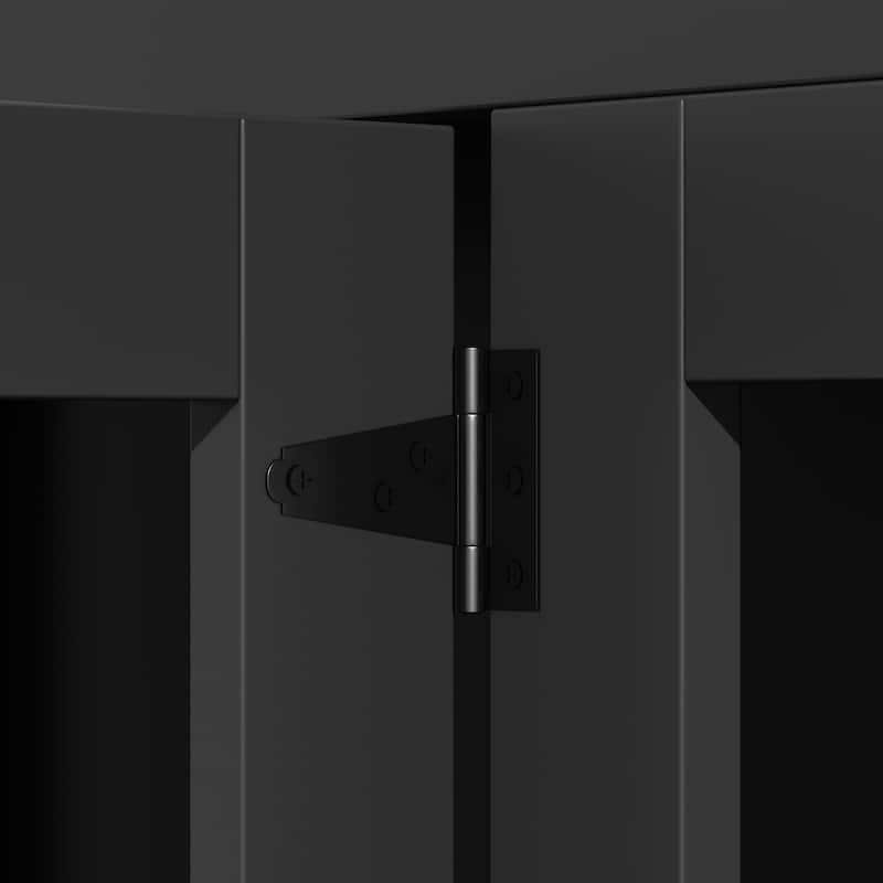 Chic Pet Haven: Luxe Wooden Dog Crate & Designer Home Bench - 47.2"