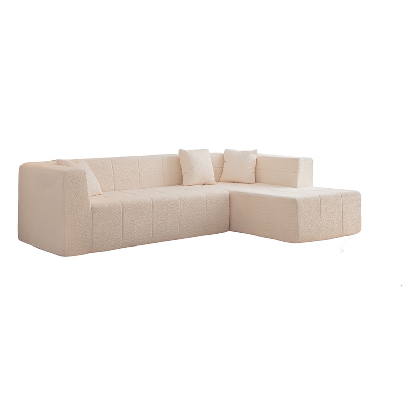 105.5" Modular L-Shaped Sectional Floor Couch