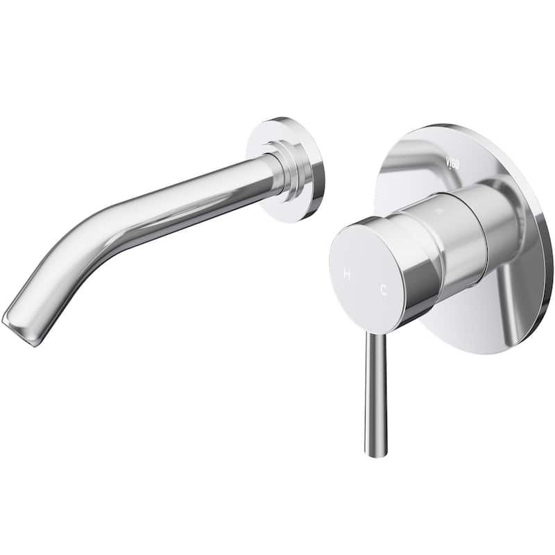 VIGO Olus 5" H Single Handle Wall Mount Bathroom Faucet