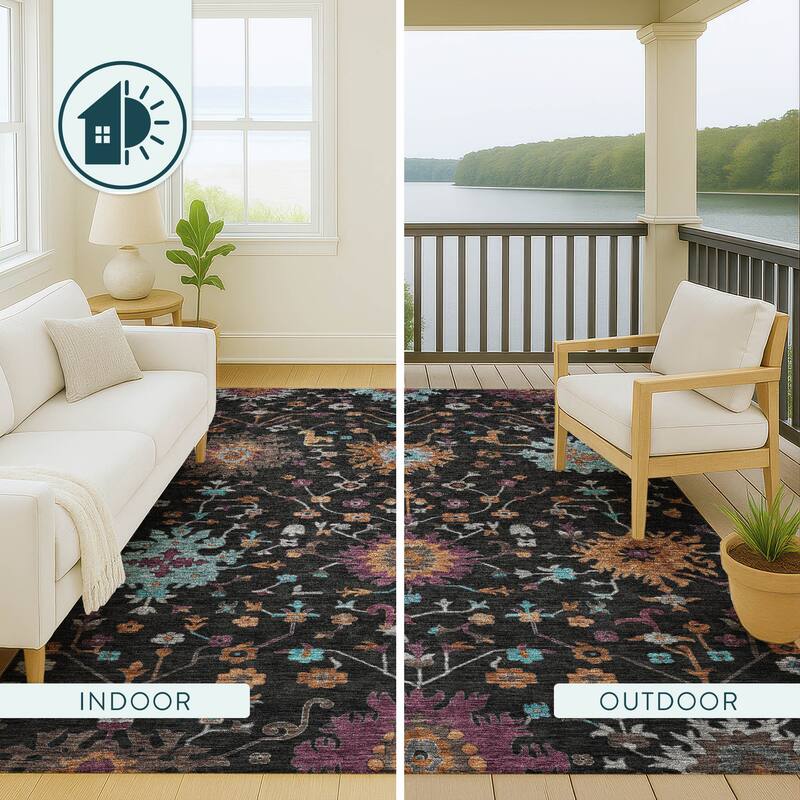 Machine Washable Indoor/ Outdoor Global Dillon Chantille Rug