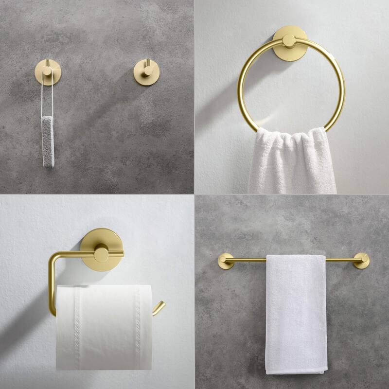 Circular 5-Piece Bathroom Hardware Set