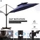 preview thumbnail 15 of 36, VredHom 11.5 Ft Outdoor Double Top Cantilever Umbrella with Cross Stand