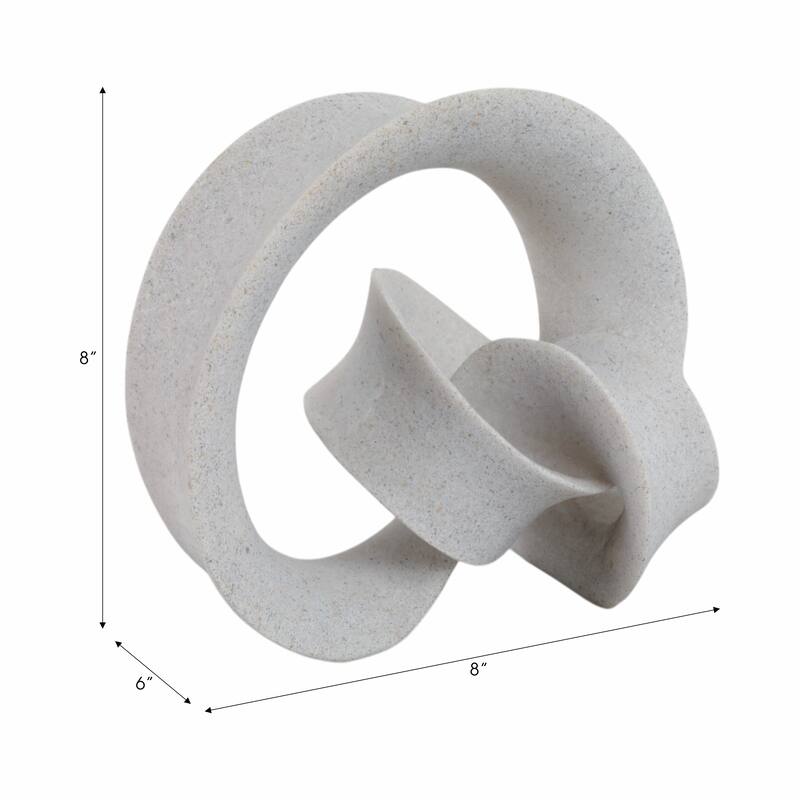 Resin Sculpture with Abstract Looped Decorative Stylish Art Object