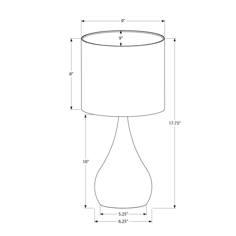 Lighting, Set Of 2, 18"h, Table Lamp, Black Metal, Ivory / Cream Shade, Contemporary