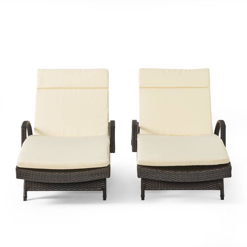 Vilano Outdoor Cushioned Lounge Chair (Set of 2) by Christopher Knight Home
