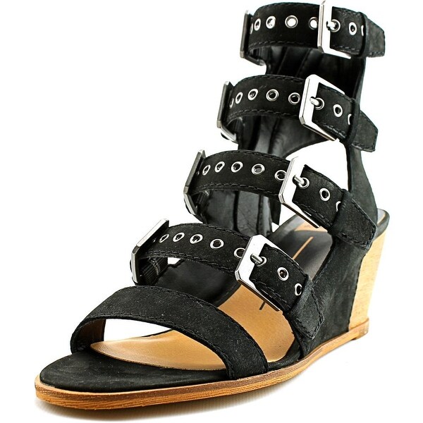 dolce vita black wedges