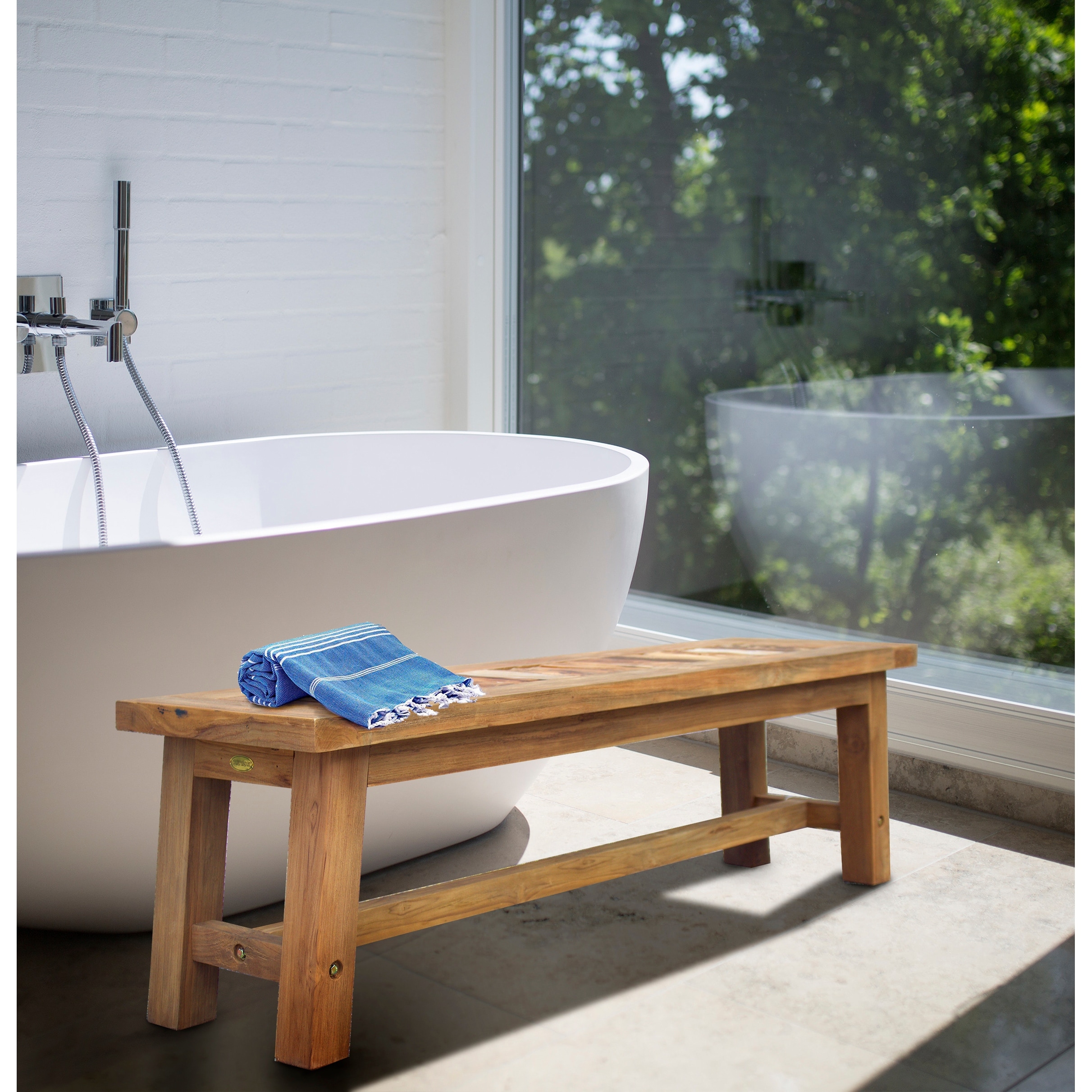 Bathtub with bench deals