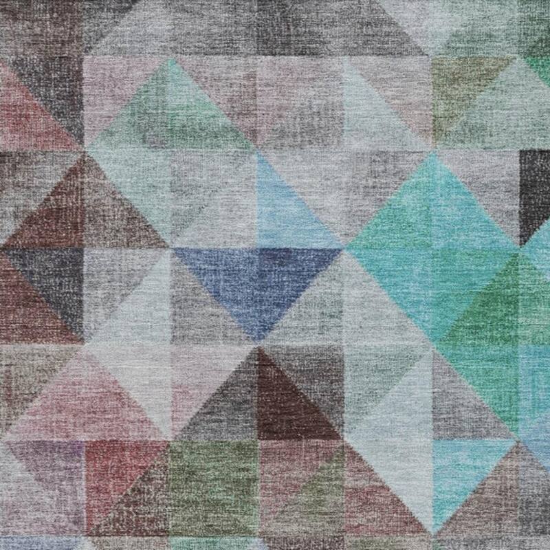 HomeRoots Geometric Transitional Rectangle Outdoor Rug