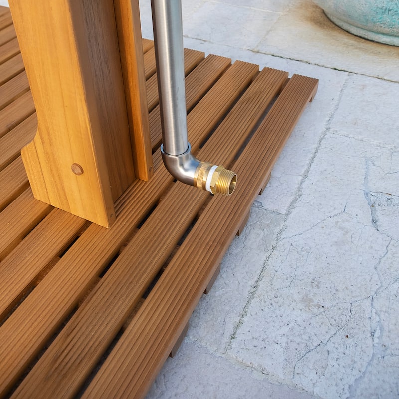 Cambridge Casual Oliver Teak Wood Freestanding Outdoor Shower