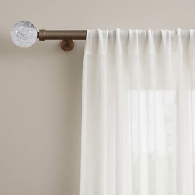 Clear Ball Bubbles Bronze Modern Curtain Rod For Windows (48" - 86") - 48" - 86" inches