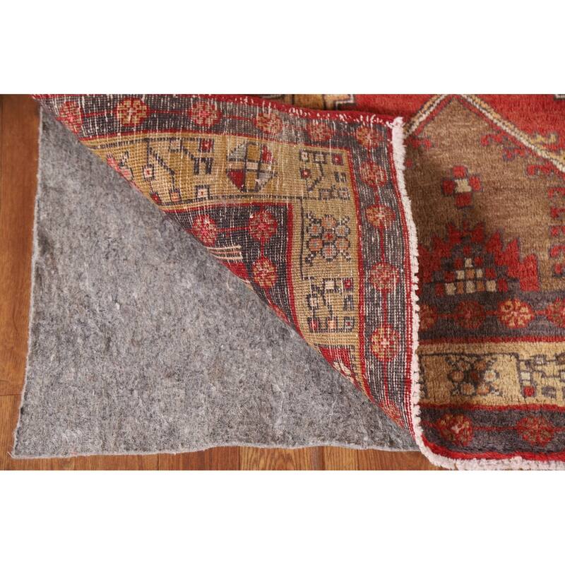 Vegetable Dye Ardebil Persian Runner Rug Hand-knotted Wool Carpet - 3'3"x 12'8"