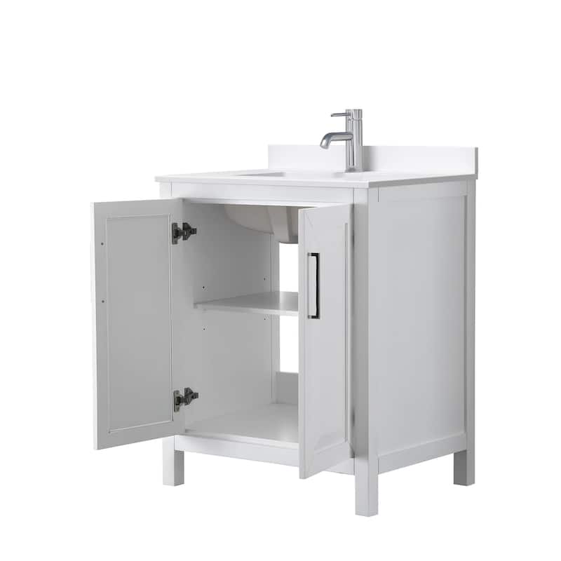 Daria 30-inch Single Vanity, Single Hole Quartz Top