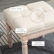 preview thumbnail 11 of 14, HOMCOM 15.75" Vintage Ottoman, Tufted Foot Stool with Upholstered Seat, Rustic Wood Legs for Bedroom, Living Room