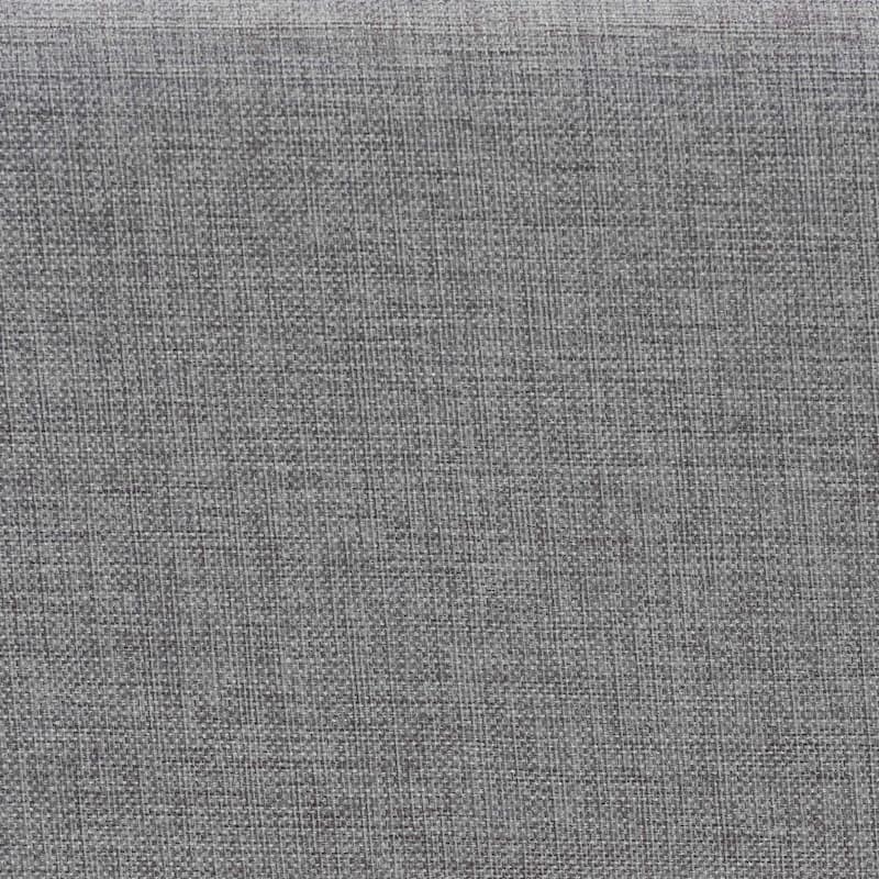Baxton Studio Hirst Grey Linen Bed with Upholstered Headboard