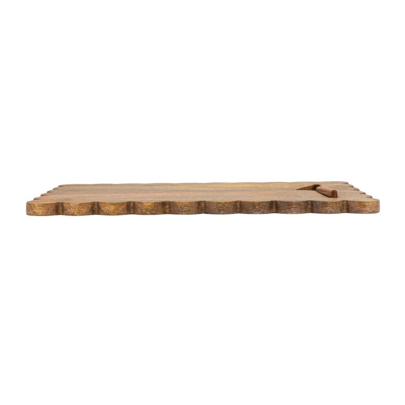 Mango Wood Serving Board with Knife - 16" L x 10" W
