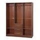 preview thumbnail 33 of 38, Palace Imports 100% Solid Wood Cosmo 3-Door Wardrobe Armoire with Solid Wood or Mirrored Doors
