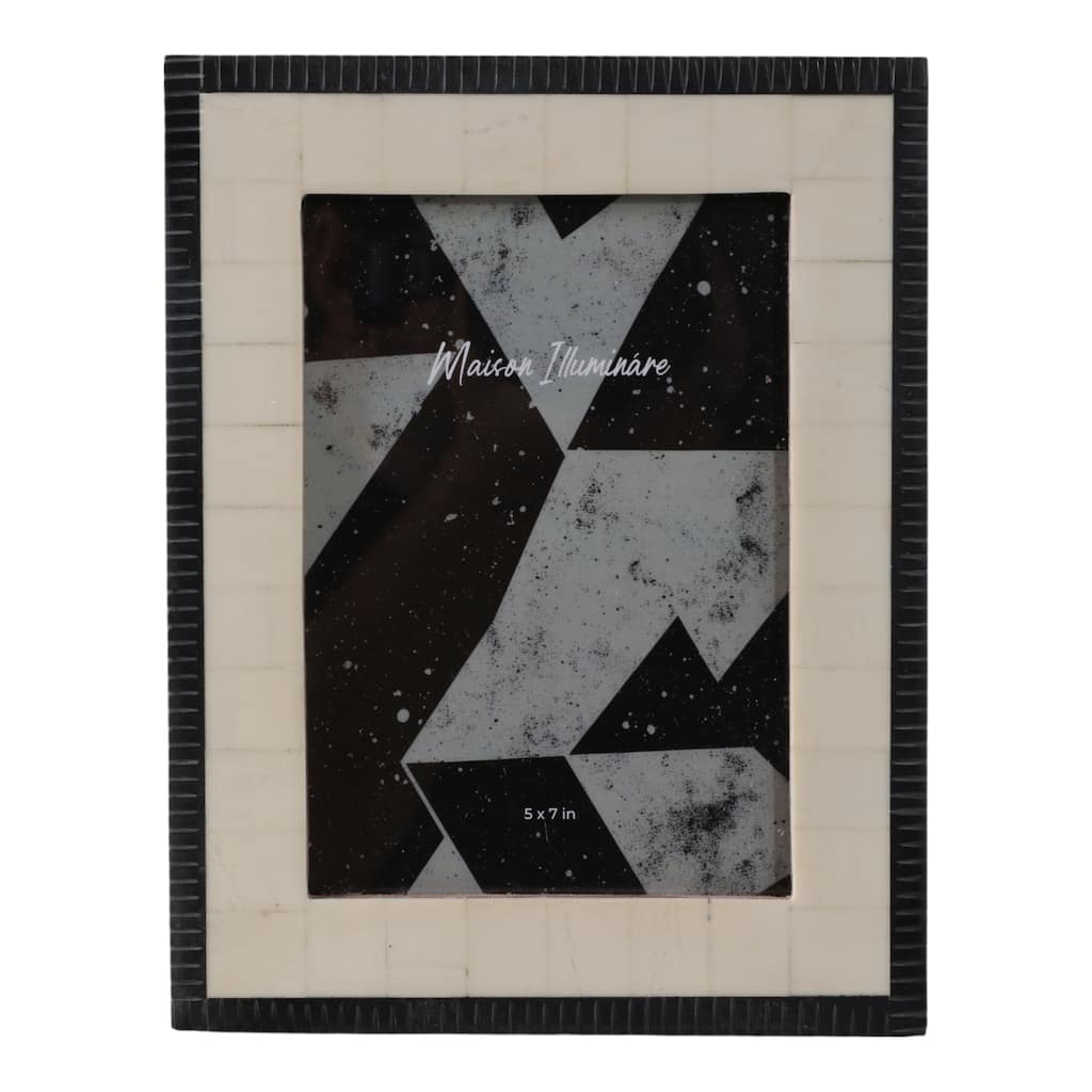 Wood Glass Decorative Picture Frames Modern for Multi-Room - 9" Ivory