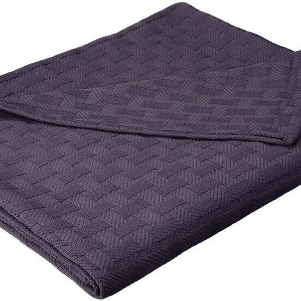 Navy cotton online blanket