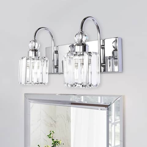 Dimmable Vanity Light With Crystal Accent
