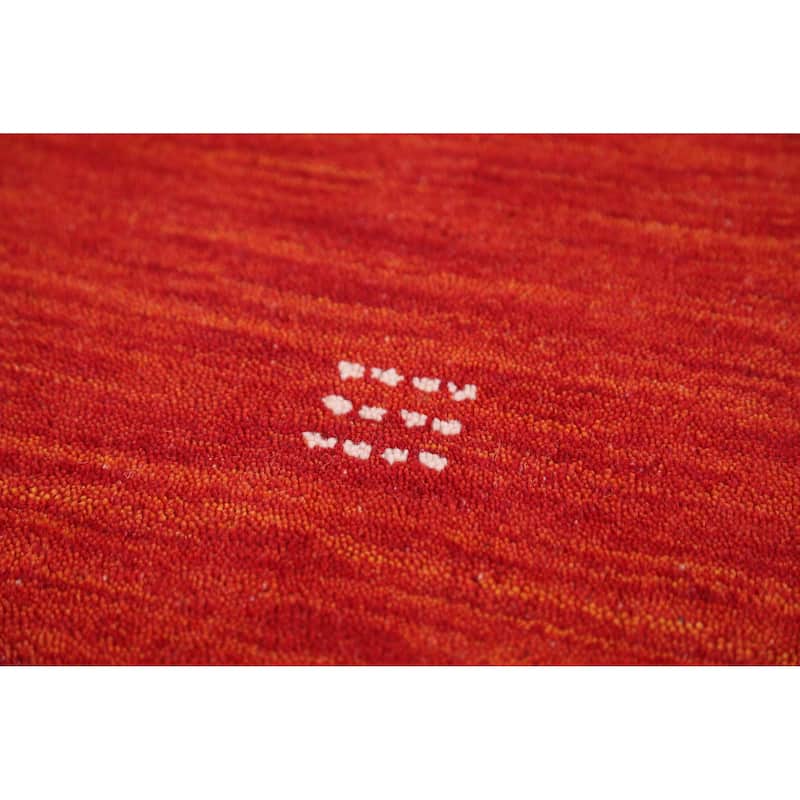 Hand Knotted Oriental 100% Wool Carpet Tribal Tribal Oranges & Rust Gabbeh Area Rug - 6' 5'' X 4' 8''