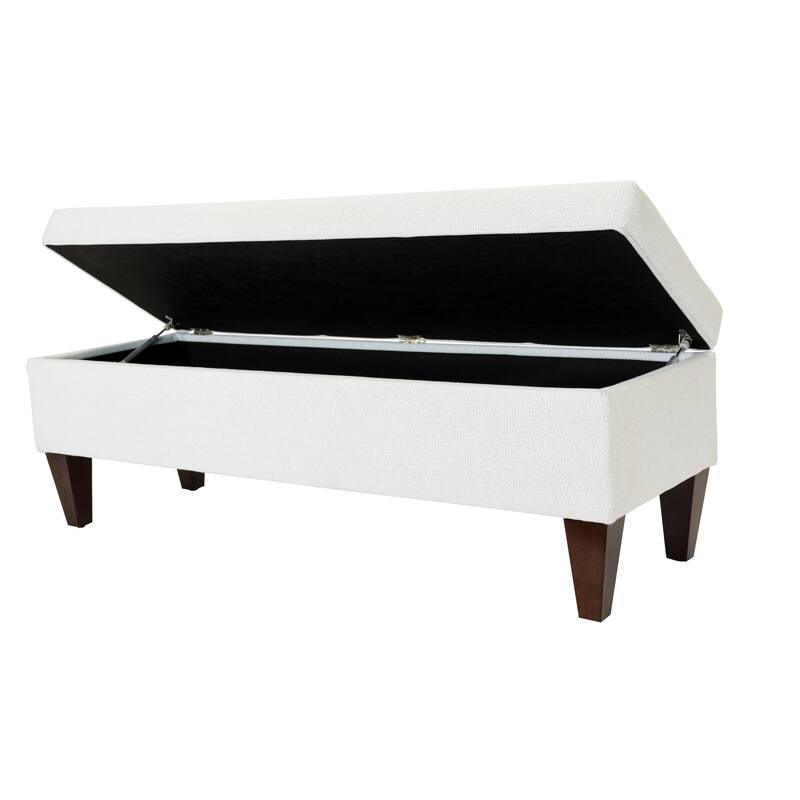 Brooke TECH Fabric/ Wood Button-tufted Long Storage Bench