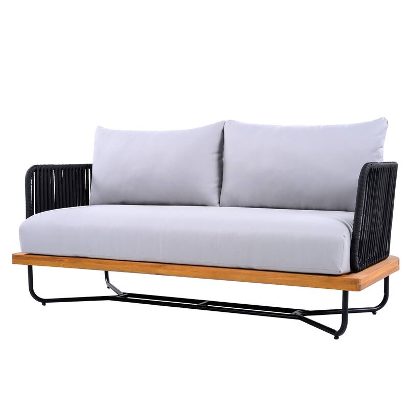 Christopher Knight Home - Jason Outdoor Acacia Wood Loveseat With Table