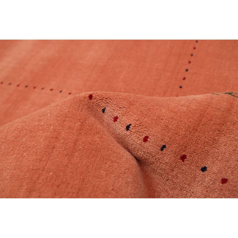 ECARPETGALLERY Hand Loomed Kashkuli Gabbeh Copper Wool Rug - 9'2 x 11'8