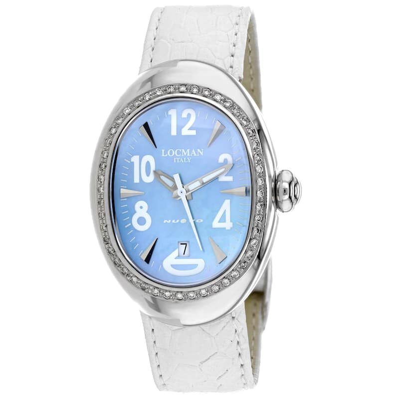 Locman Women's Diamond Nuovo Blue Dial Watch - 020MOPSKD/WH - 6 (36)